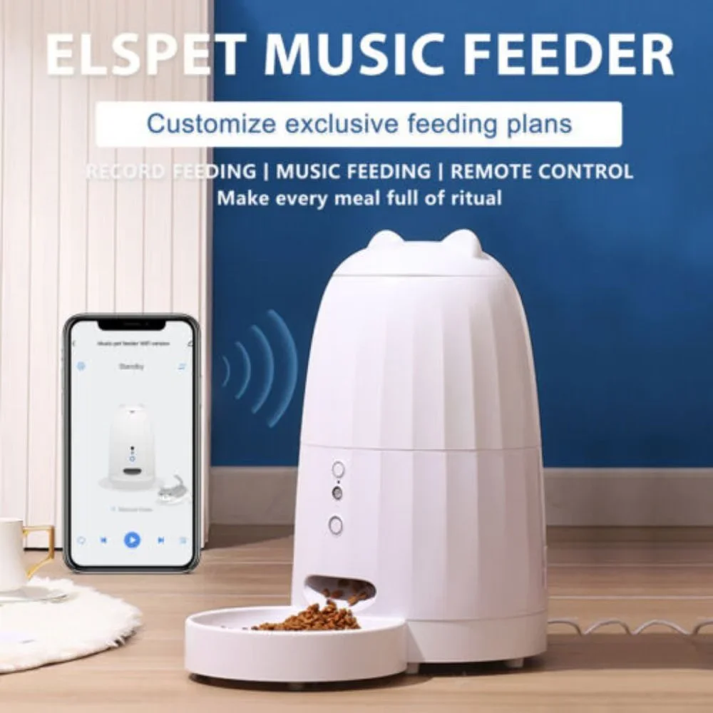 Automatic Music Cat Feeder for small animal Food Wi-Fi Enabled Smart Pet Feeder